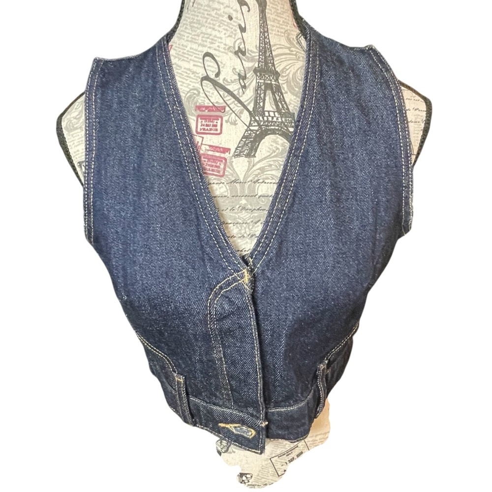 Zara Indigo Denim Vest - Picture 1 of 7